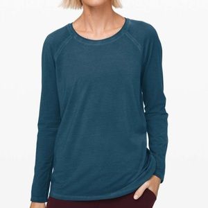 LULULEMON, Emerald Long Sleeve Washed Night Diver, sz 6